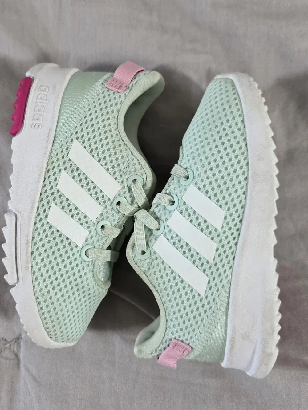 Toddler Girls Adidas Cloudfoam Racer 'Ice Mint' sneakers 6K